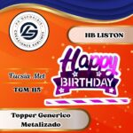 Topper Generico HBD Liston Fucsia #TGM-115