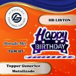 Topper Generico HBD Liston Morado #TGM-117