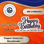 Topper Generico HBD Corrido Rosa Gold #TGM-103