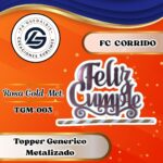 Topper Generico FC Corrido Rosa Gold #TGM-003