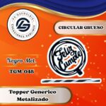 Topper Genérico FC Circular Negro #TGM-048