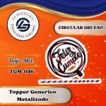 Topper Genérico FC Circular Rojo #TGM-046