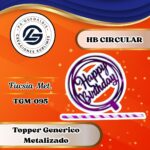 Topper Generico HBD CIRCULAR Fucsia #TGM-095