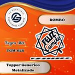 Topper Generico Rombo Negro #TGM-028