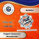 Topper Generico Rombo Plateado ##TGM-022