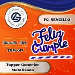 Topper Generico FC Sencillo Morado #TGM-017