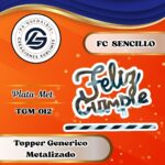Topper Generico FC Sencillo Plateado #TGM-012