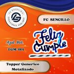 Topper Generico FC Sencillo Azul #TGM-014