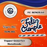 Topper Generico FC Sencillo Negro #TGM-018