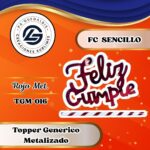 Topper Generico FC Sencillo Rojo #TGM-016