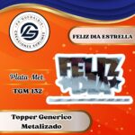 Topper genérico Feliz Día Estrella Plata #TGM-132