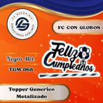 Topper Generico FC con Globos Negro #TGM-068