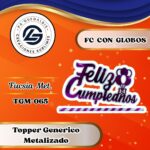 Topper Generico FC con Globos Fucsia #TGM-065