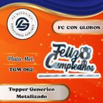 Topper Generico FC con Globos Plateado #TGM-062