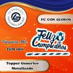 Topper Generico FC con Globos Turquesa #TGM-069