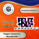 Topper Generico Feliz Día Estrella Fucsia #TGM-136