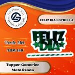 Topper Generico Feliz Día Estrella Verde #TGM-140