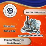 Topper Especial Aniversario Novios Plateado #TGE-062