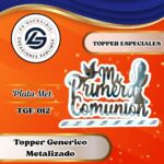 Topper Especial Mi Primera Comunión Cáliz Plateado #TGE-012