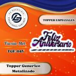 Topper Especial Aniversario S/M Fucsia ##TGE-045