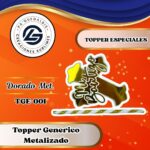 Topper Especial Bautizo Cruz Dorado #TGE-001