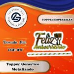 Topper Especial Feliz Aniversario Copa Dorado #TGE-071