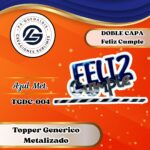 Topper Doble Capa Feliz Cumple Azul #TGDC-004
