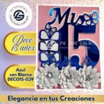 Deco 15 años Azul con Blanco DECO15-039