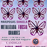 Mariposas Grandes Daniela Fuscia metalizadas 1 paquete contiene 6 und. código MM-115