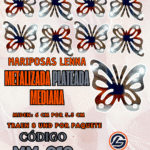 Mariposas Medianas Lenna Plateada metalizadas 1 paquete contiene 8 und. código MM-012