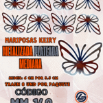 Mariposas Medianas Keiry Plateada metalizadas 1 paquete contiene 8 und. código MM-142