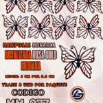 Mariposas Medianas Monarca Rosa Gold  metalizadas 1 paquete contiene 8 und. código MM-073