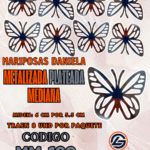 Mariposas Medianas Daniela  Plateada metalizadas 1 paquete contiene 8 und. código MM-102