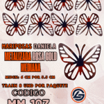 Mariposas Medianas Daniela  Rosa Gd metalizadas 1 paquete contiene 8 und. código MM-103