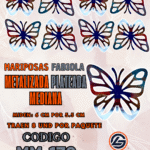 Mariposas Medianas Fabiola Plateada metalizadas 1 paquete contiene 8 und. código MM-132