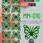 Mariposas pequeñas Lenna  verde metalizadas 1 paquete contiene 12 und. código MM-010