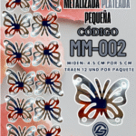 Mariposas pequeñas lenna  Plateada metalizadas 1 paquete contiene 12 und. código MM-002