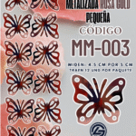 Mariposas pequeñas lenna  rosa gold metalizadas 1 paquete contiene 12 und. código MM-003