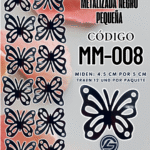 Mariposas pequeñas Lenna  Negro metalizadas 1 paquete contiene 12 und. código MM-008