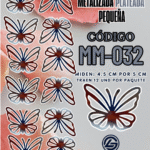 Mariposas pequeñas Keiry  Plateada metalizadas 1 paquete contiene 12 und. código MM-032