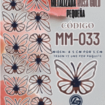 Mariposas pequeñas Keiry  Rosa Gold metalizadas 1 paquete contiene 12 und. código MM-033