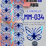 Mariposas pequeñas Keiry  Azul metalizadas 1 paquete contiene 12 und. código MM-034