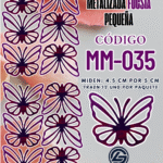 Mariposas pequeñas Keiry  Fuscia metalizadas 1 paquete contiene 12 und. código MM-035
