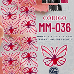 Mariposas pequeñas Keiry  Rojo metalizadas 1 paquete contiene 12 und. código MM-036
