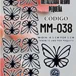 Mariposas pequeñas Keiry  Negro metalizadas 1 paquete contiene 12 und. código MM-038