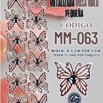 Mariposas pequeñas Monarca  Rosa Gold metalizadas 1 paquete contiene 12 und. código MM-063