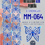 Mariposas pequeñas Monarca  Azul metalizadas 1 paquete contiene 12 und. código MM-064