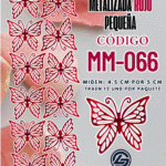 Mariposas pequeñas Monarca  Rojo metalizadas 1 paquete contiene 12 und. código MM-066