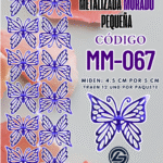 Mariposas pequeñas Monarca Morado metalizadas 1 paquete contiene 12 und. código MM-067