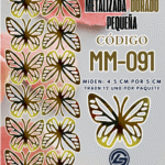 Mariposas pequeñas Daniela Dorado metalizadas 1 paquete contiene 12 und. código MM-091